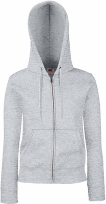 Женская серый-меланж толстовка байка худи на замке