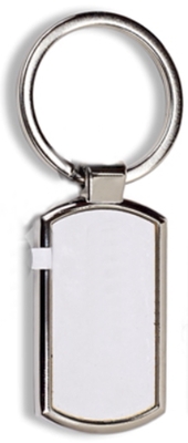 Брелок прямоугольный с белым полем