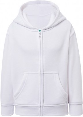 Детская белая толстовка байка худи на замке