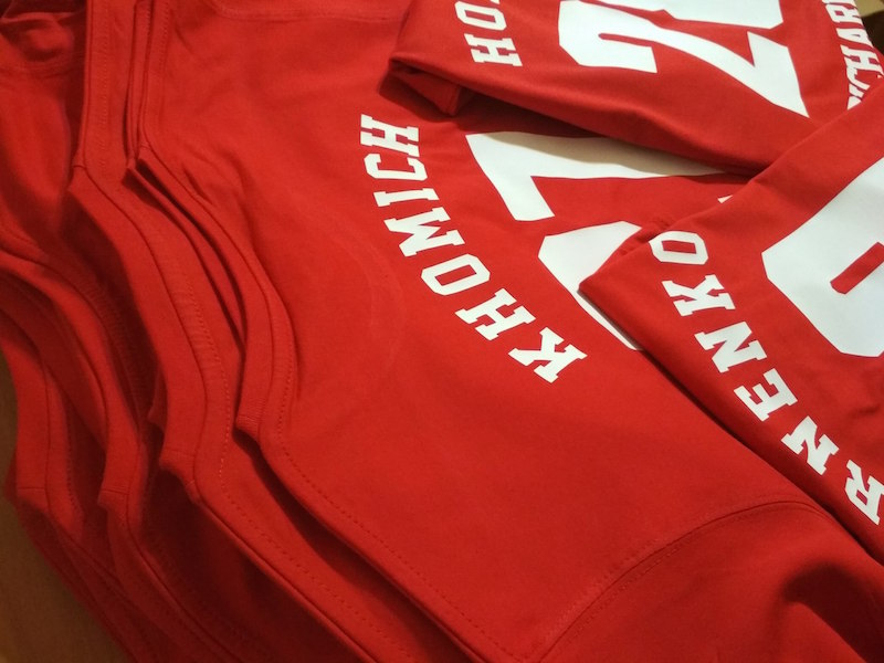 Детские майки с фамилией и номером