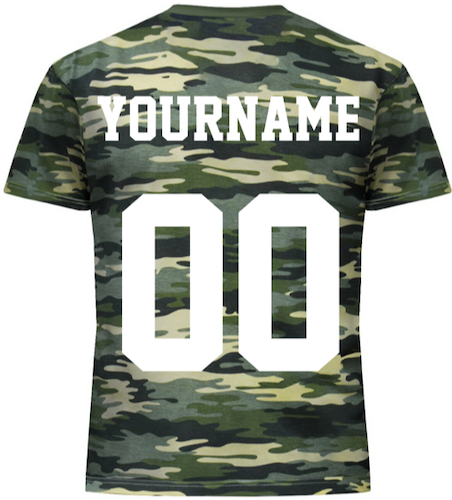 Именная мужская майка млитари стиль