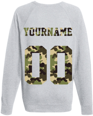 Мужской именной свитшот милитари стиль