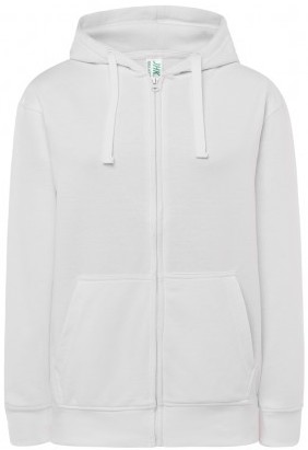 Женская белая толстовка байка худи на замке