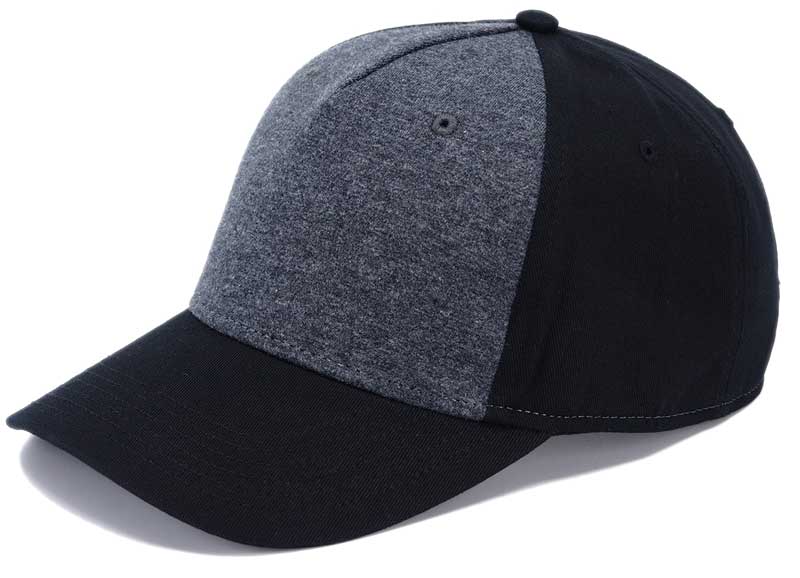 Кепка бейсболка меланж двухцветная черная