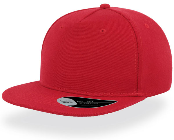 Кепка прямой козырек снепбек биза красная