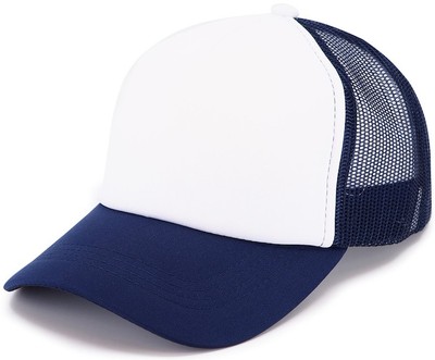 Кепка бейсболка тракер темно-синяя с белым