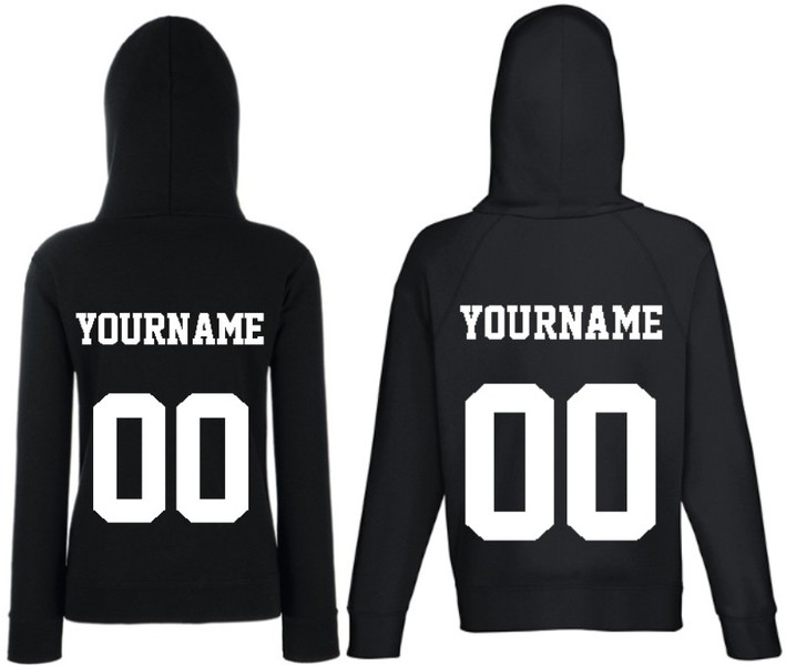 Парные именные толстовки худи