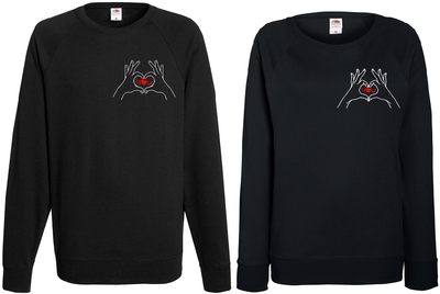 Парные толстовки свитшоты сердце