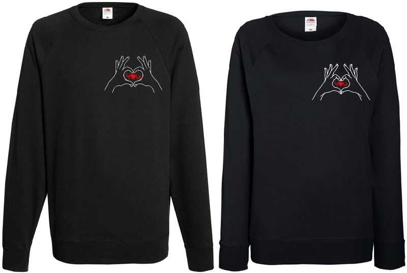 Парные толстовки свитшоты сердце