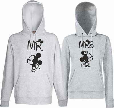Парные толстовки байки худи mr miki mrs mini