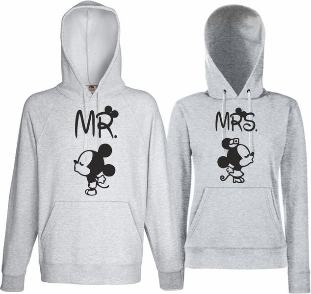 Парные толстовки байки худи mr miki mrs mini
