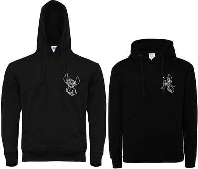 Парные толстовки байки худи STITCH & ANGEL