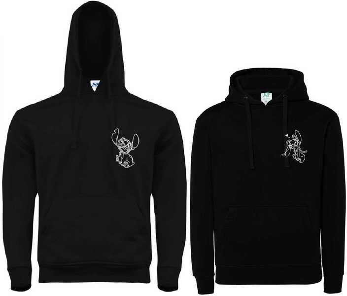 Парные толстовки байки худи STITCH & ANGEL