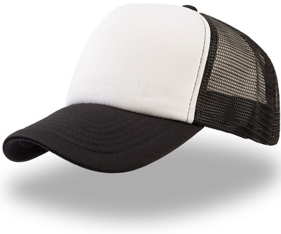 Кепка бейсболка тракер черная с белым