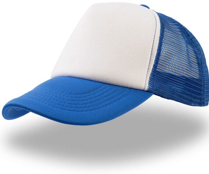 Кепка бейсболка тракер синяя с белым