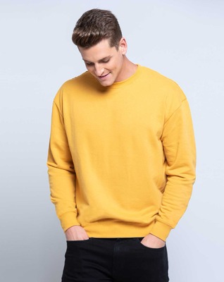 Мужской горчичный свитшот