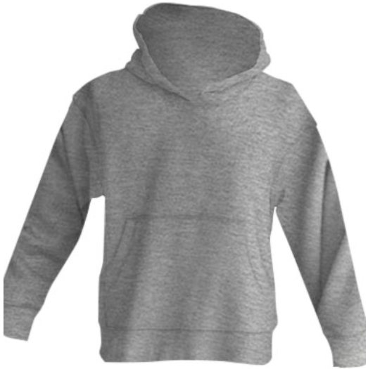 Детская темно-серый меланж толстовка байка худи