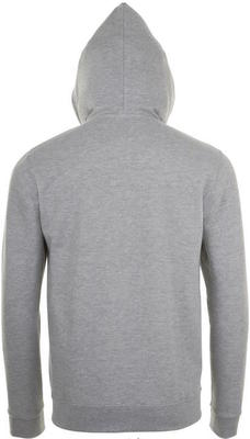 Толстовка байка худи серый-меланж на замке