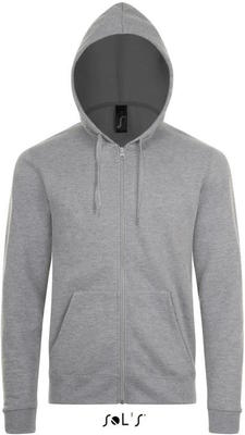 Толстовка байка худи серый-меланж на замке