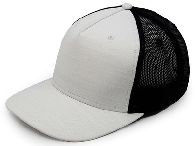 Кепка бейсболка тракер белая/черная