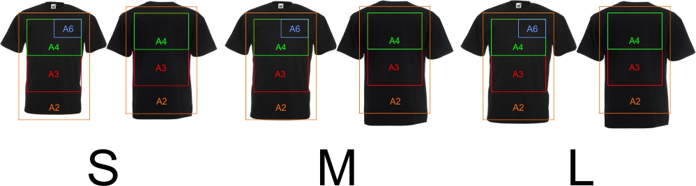 форматы А6 до А2 на мужских майках
